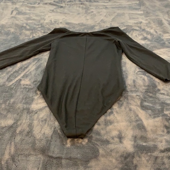 Zara Black Long-sleeve Bodysuit - Picture 3 of 3